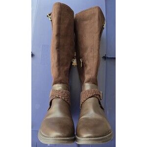 Circus by Sam Edelman Sz 9 Women's Perry Knee High Boot, Brown Microsuede Riding